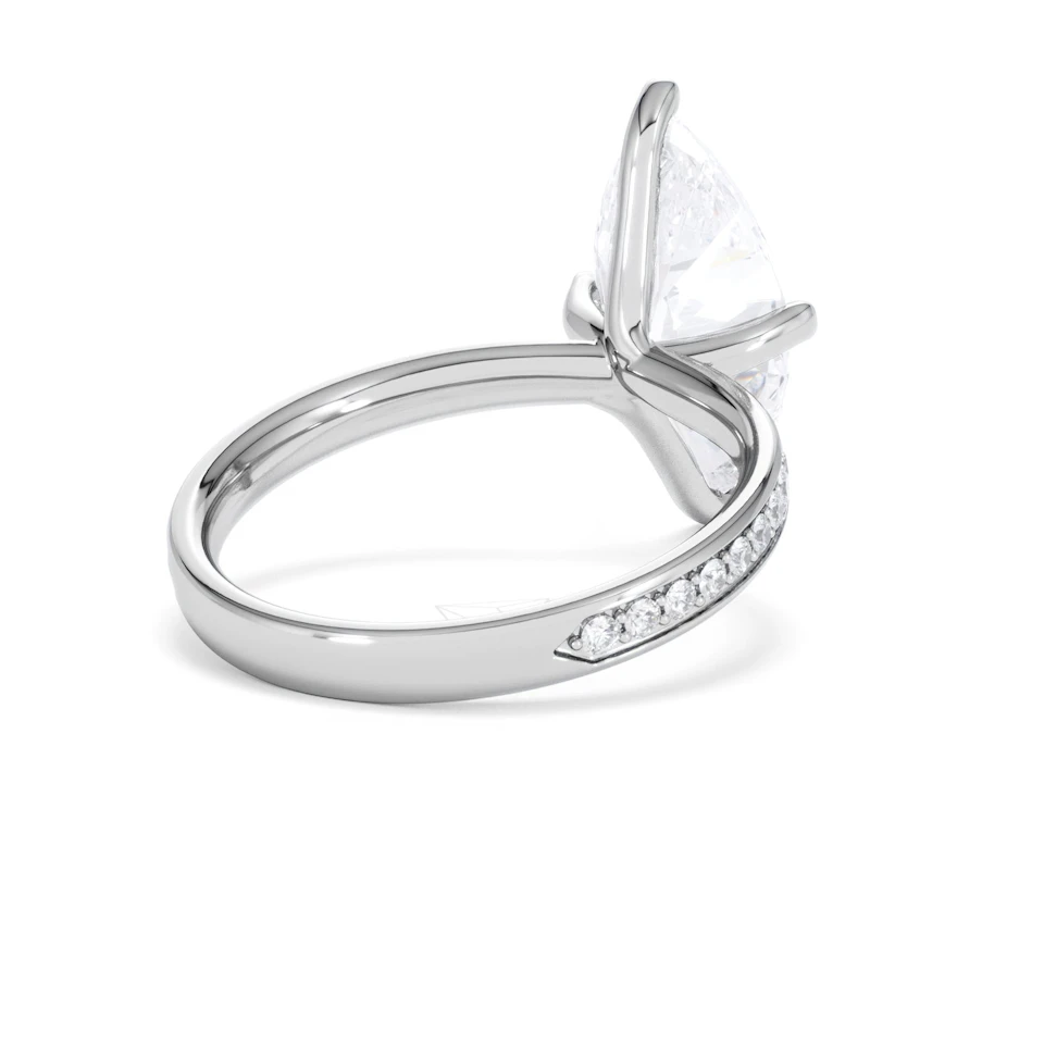 Origin Twist 3.00ct Marquise Cut Lab Diamond Solitaire Engagement Ring with Side Stones in Platinum