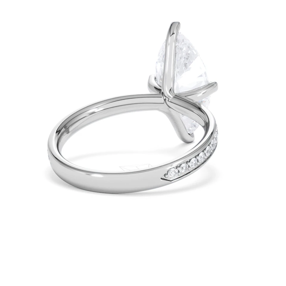 Origin Twist 3.00ct Marquise Cut Lab Diamond Solitaire Engagement Ring with Side Stones in Platinum