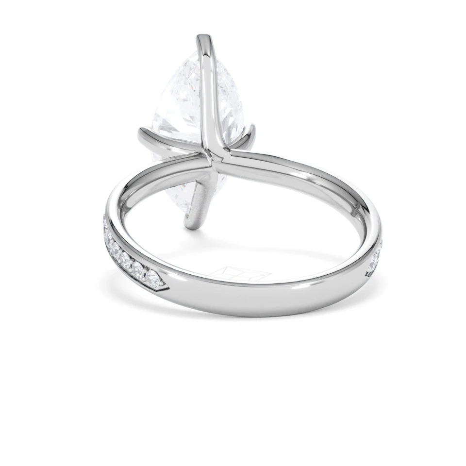 Origin Twist 3.00ct Marquise Cut Lab Diamond Solitaire Engagement Ring with Side Stones in Platinum