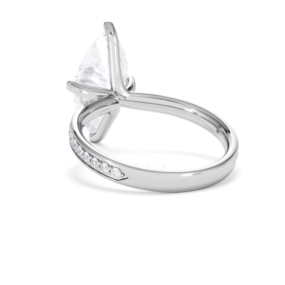 Origin Twist 3.00ct Marquise Cut Lab Diamond Solitaire Engagement Ring with Side Stones in Platinum