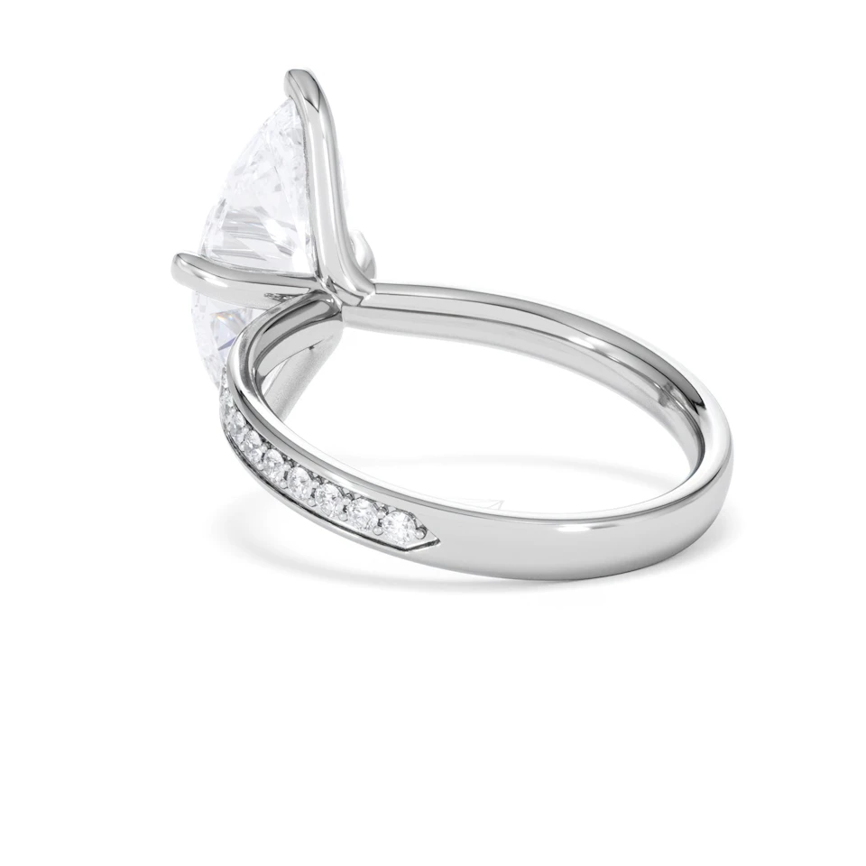 Origin Twist 3.00ct Marquise Cut Lab Diamond Solitaire Engagement Ring with Side Stones in Platinum