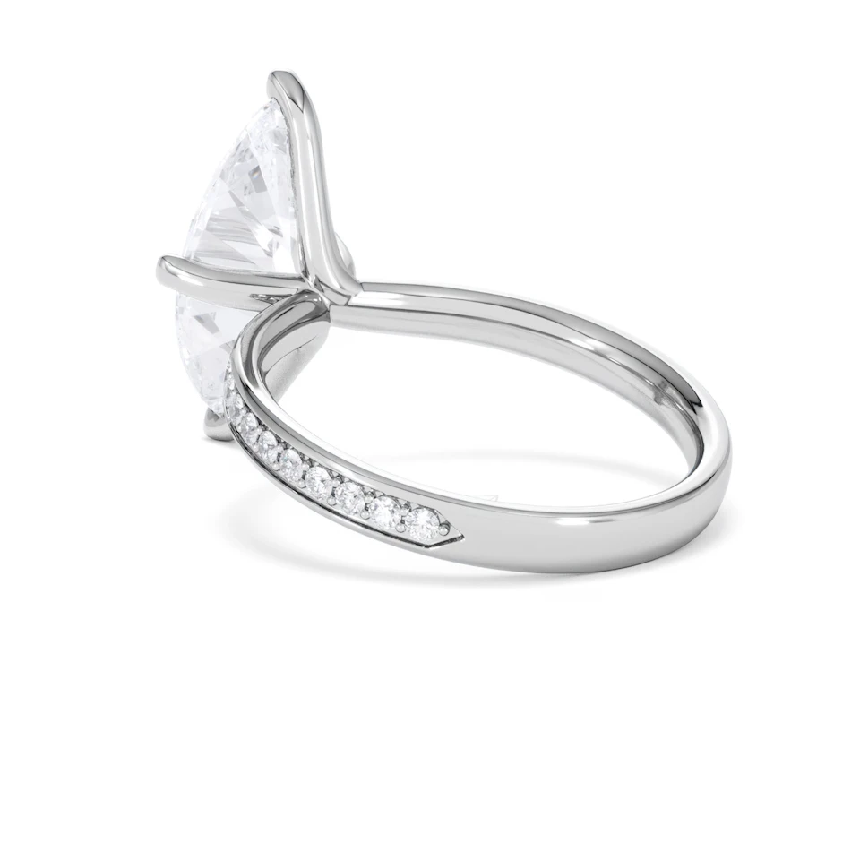 Origin Twist 3.00ct Marquise Cut Lab Diamond Solitaire Engagement Ring with Side Stones in Platinum