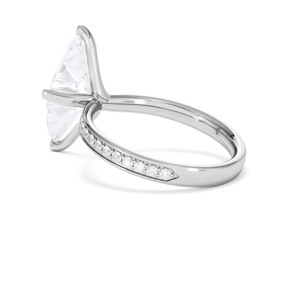 Origin Twist 3.00ct Marquise Cut Lab Diamond Solitaire Engagement Ring with Side Stones in Platinum