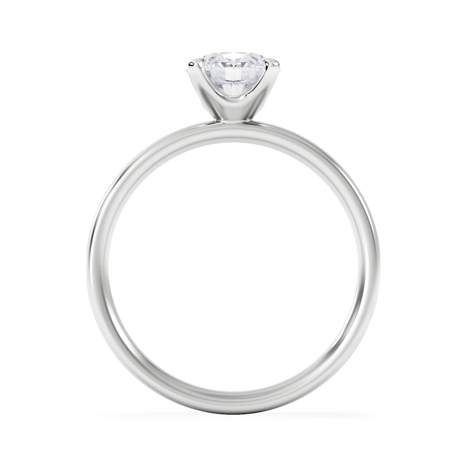 Origin 1.00ct Round Cut Lab Diamond Solitaire Engagement Ring in Platinum