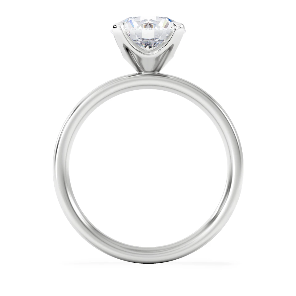 Origin 2.00ct Round Cut Lab Diamond Solitaire Engagement Ring in 18K White Gold