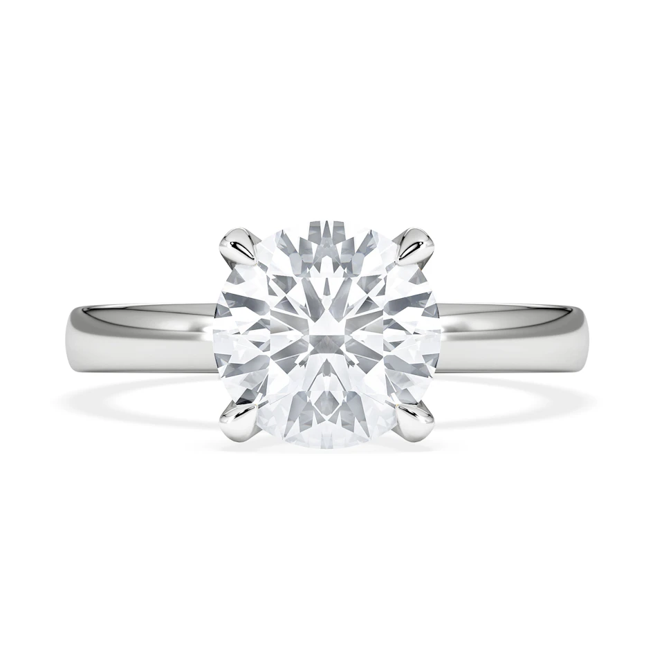 Origin 2.00ct Round Cut Lab Diamond Solitaire Engagement Ring in Platinum