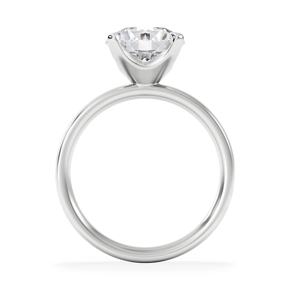 Origin 3.00ct Round Cut Lab Diamond Solitaire Engagement Ring in Platinum