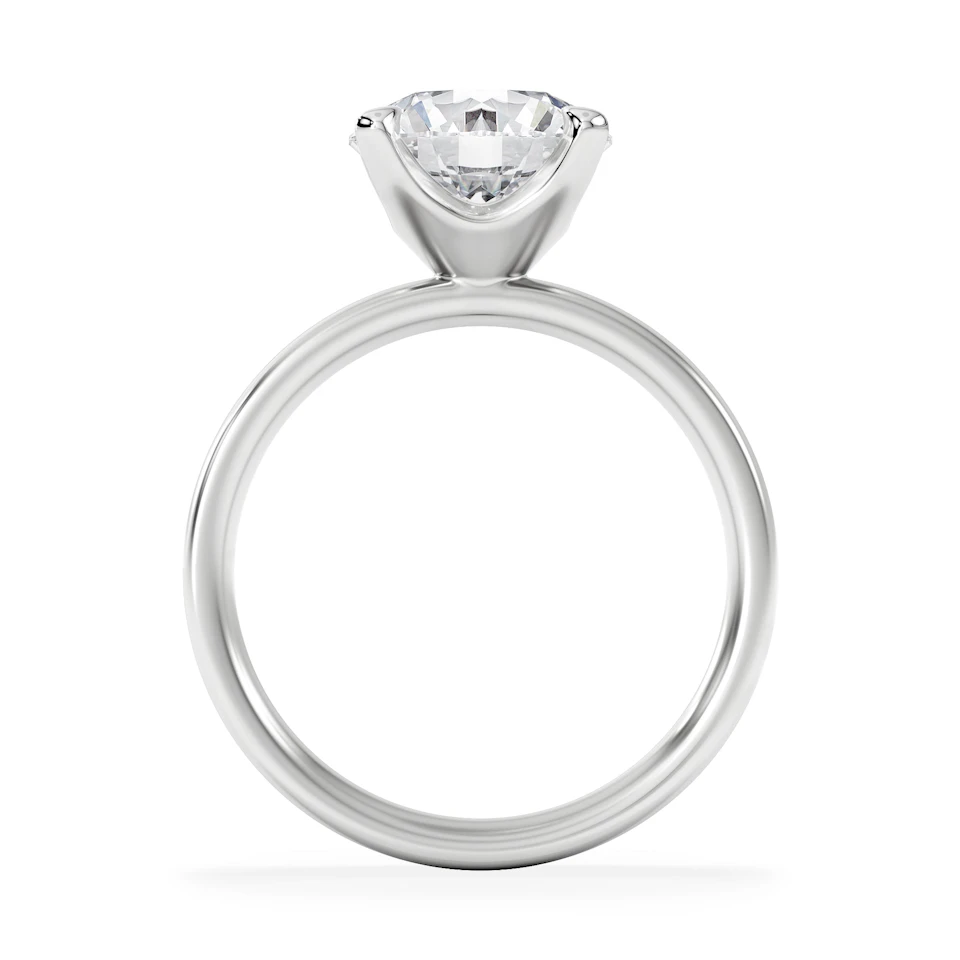 Origin 3.00ct Round Cut Lab Diamond Solitaire Engagement Ring in 18K White Gold