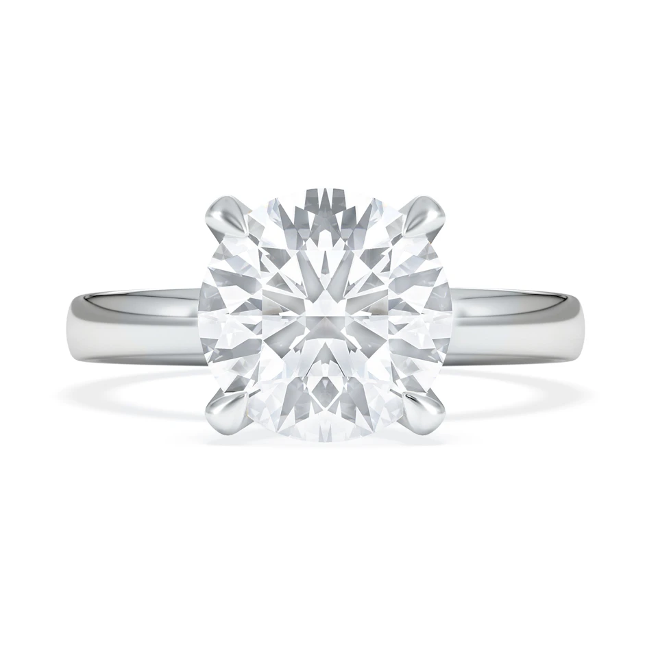 Origin 3.00ct Round Cut Lab Diamond Solitaire Engagement Ring in Platinum
