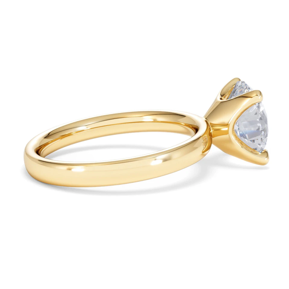 Origin 3.00ct Round Cut Lab Diamond Solitaire Engagement Ring in 18K Yellow Gold