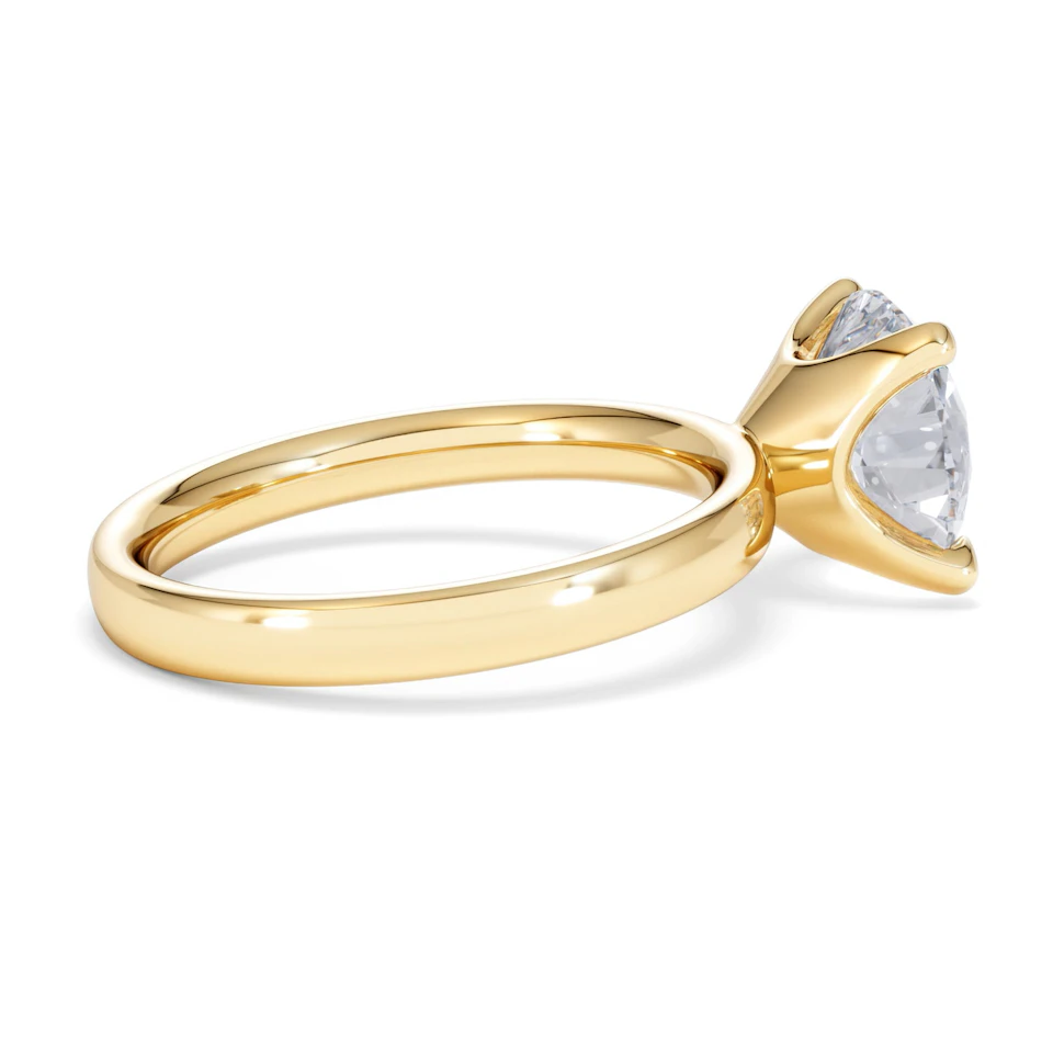Origin 3.00ct Round Cut Lab Diamond Solitaire Engagement Ring in 18K Yellow Gold