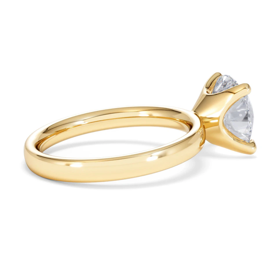 Origin 3.00ct Round Cut Lab Diamond Solitaire Engagement Ring in 18K Yellow Gold