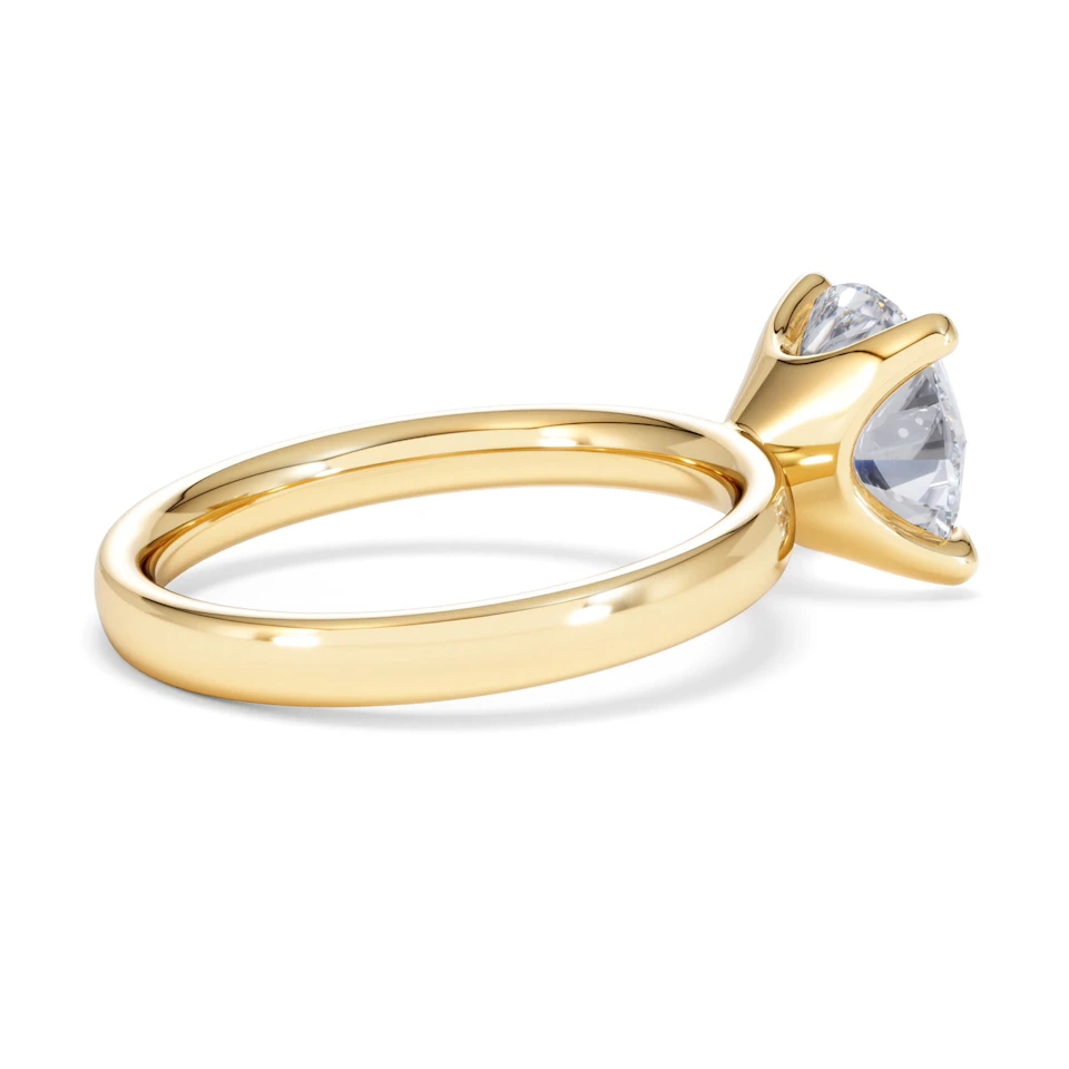 Origin 3.00ct Round Cut Lab Diamond Solitaire Engagement Ring in 18K Yellow Gold