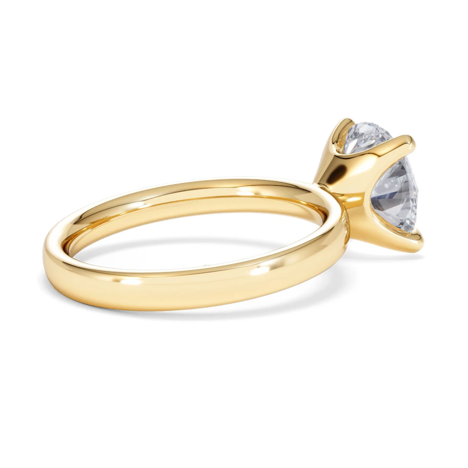 Origin 3.00ct Round Cut Lab Diamond Solitaire Engagement Ring in 18K Yellow Gold