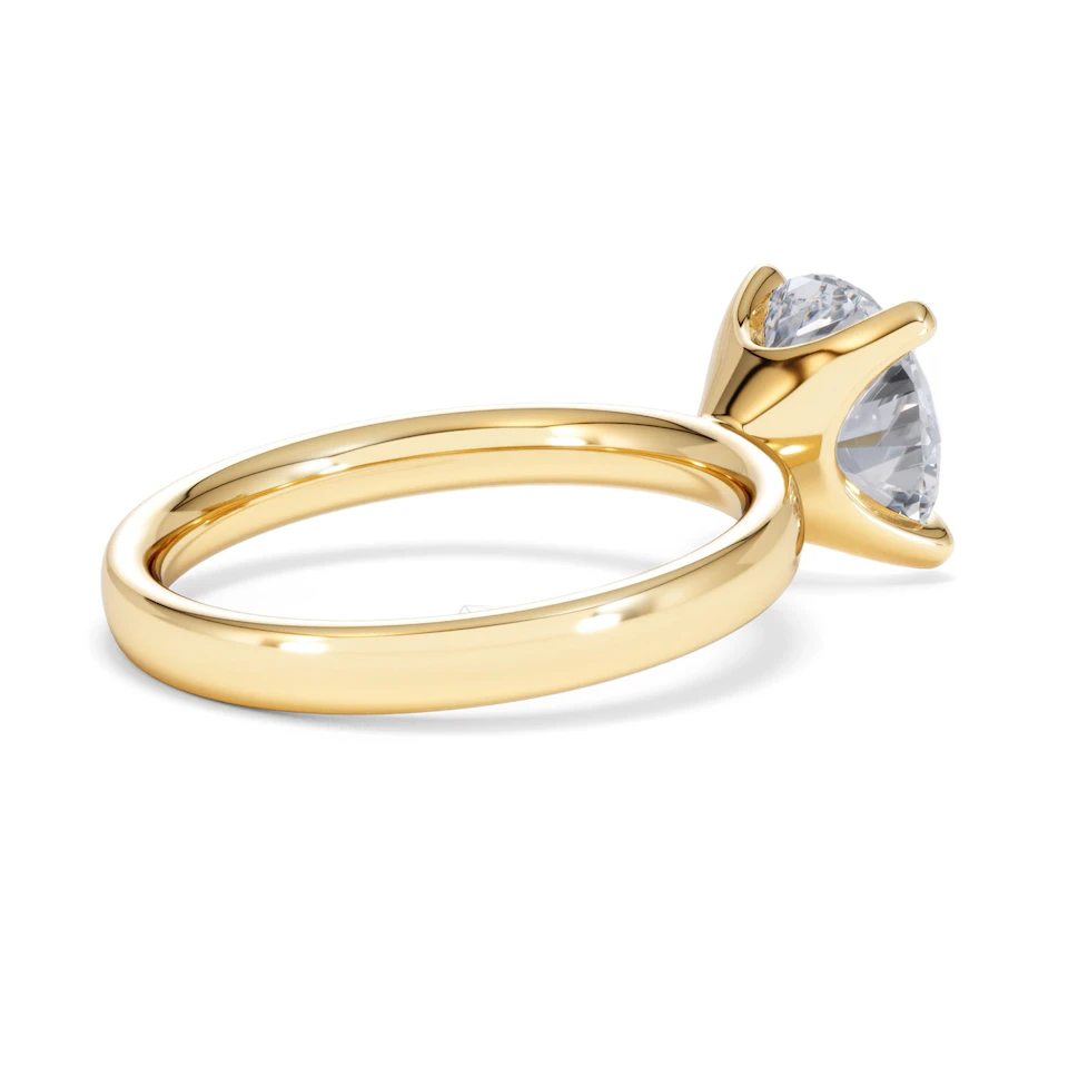 Origin 3.00ct Round Cut Lab Diamond Solitaire Engagement Ring in 18K Yellow Gold