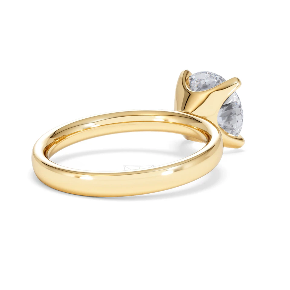 Origin 3.00ct Round Cut Lab Diamond Solitaire Engagement Ring in 18K Yellow Gold