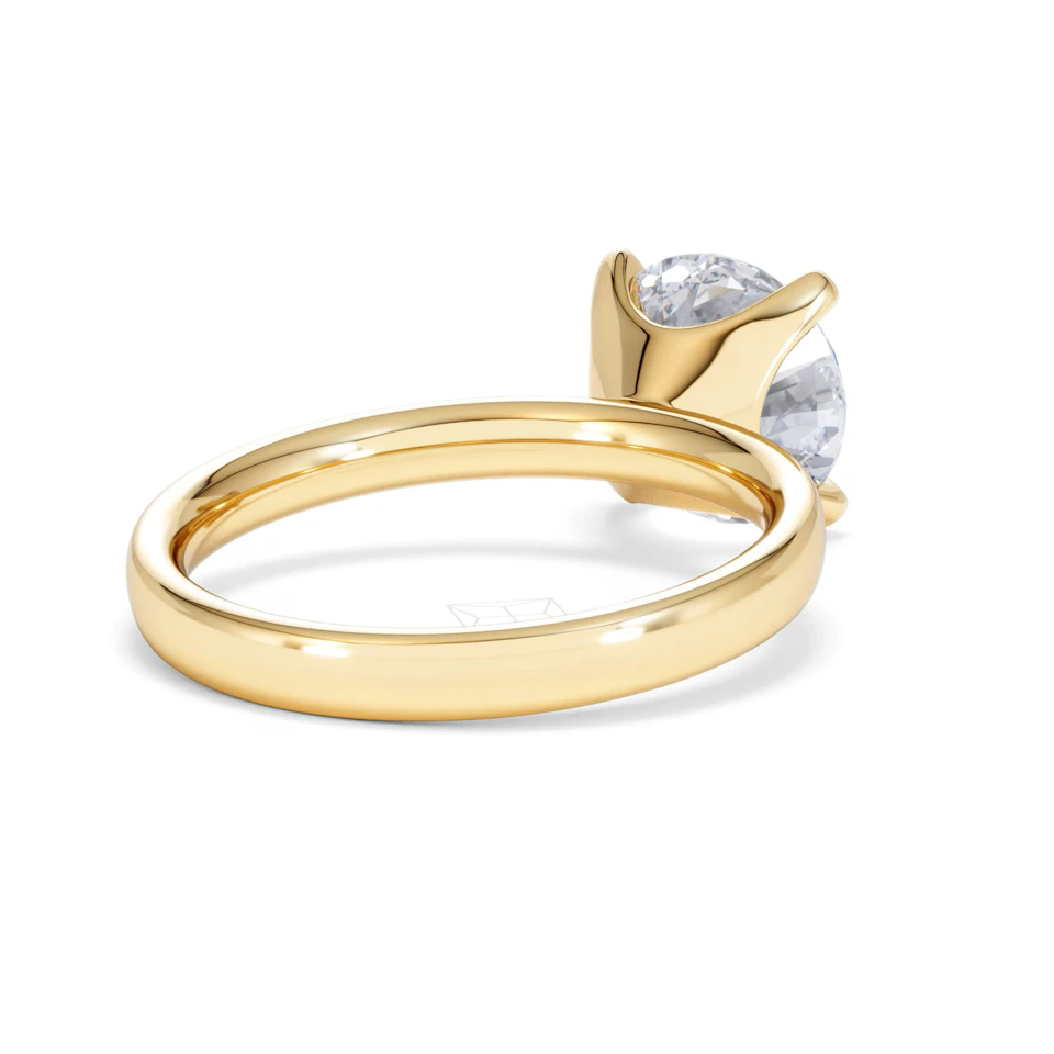 Origin 3.00ct Round Cut Lab Diamond Solitaire Engagement Ring in 18K Yellow Gold