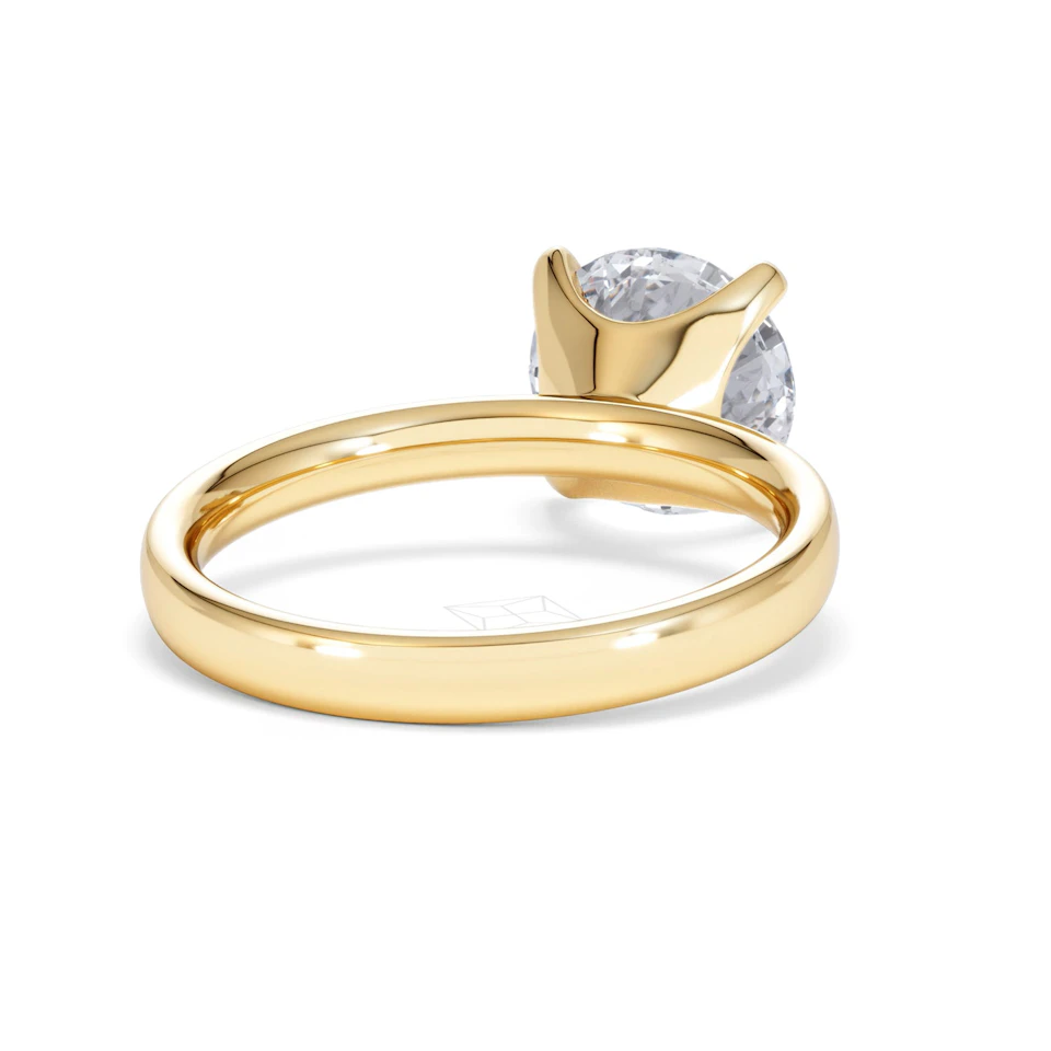 Origin 3.00ct Round Cut Lab Diamond Solitaire Engagement Ring in 18K Yellow Gold