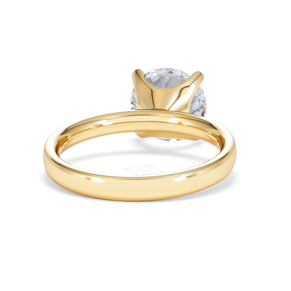 Origin 3.00ct Round Cut Lab Diamond Solitaire Engagement Ring in 18K Yellow Gold
