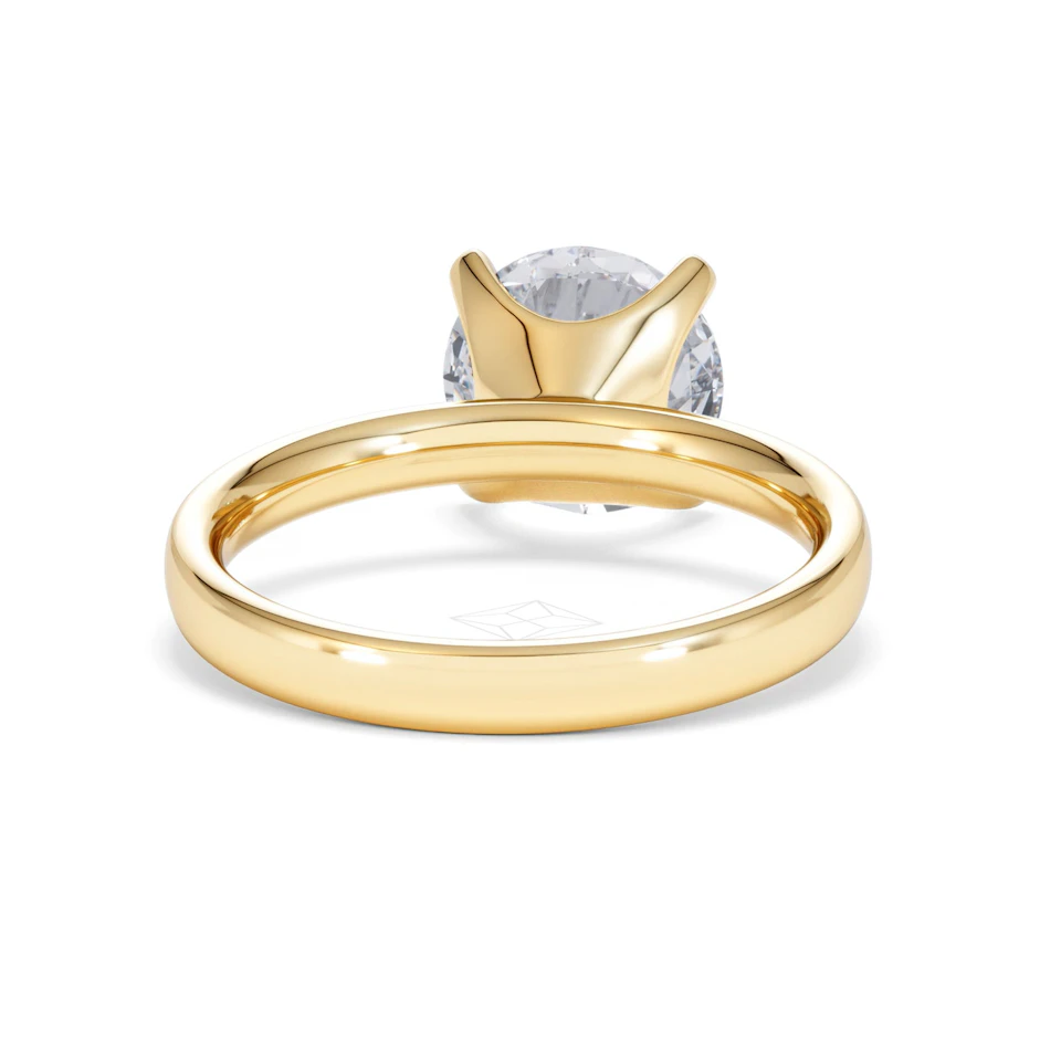 Origin 3.00ct Round Cut Lab Diamond Solitaire Engagement Ring in 18K Yellow Gold