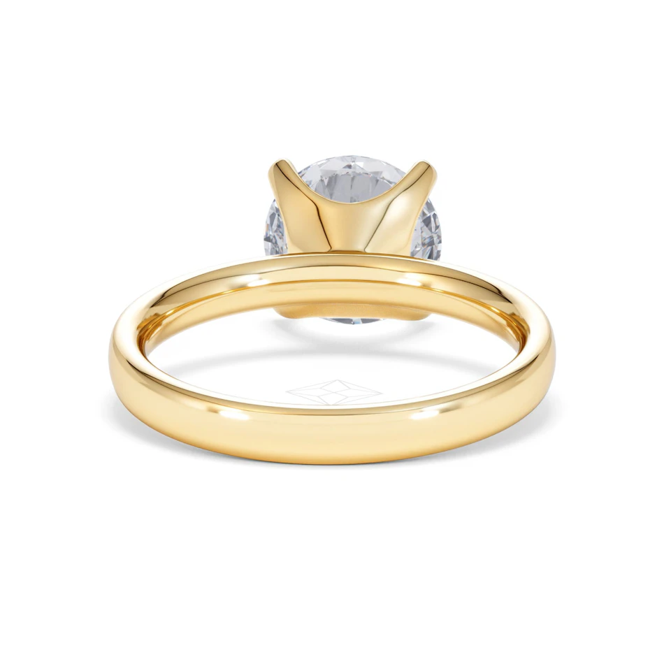 Origin 3.00ct Round Cut Lab Diamond Solitaire Engagement Ring in 18K Yellow Gold