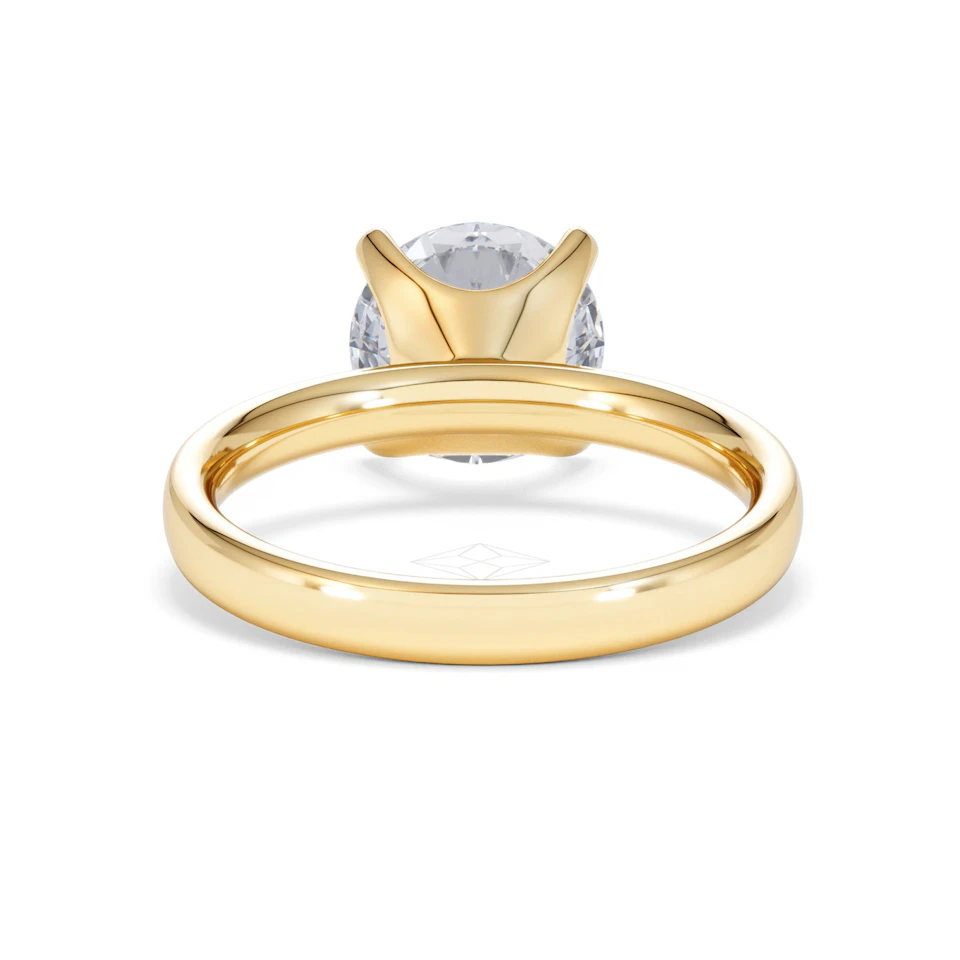Origin 3.00ct Round Cut Lab Diamond Solitaire Engagement Ring in 18K Yellow Gold