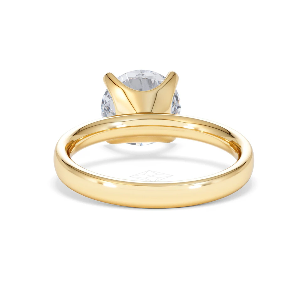Origin 3.00ct Round Cut Lab Diamond Solitaire Engagement Ring in 18K Yellow Gold