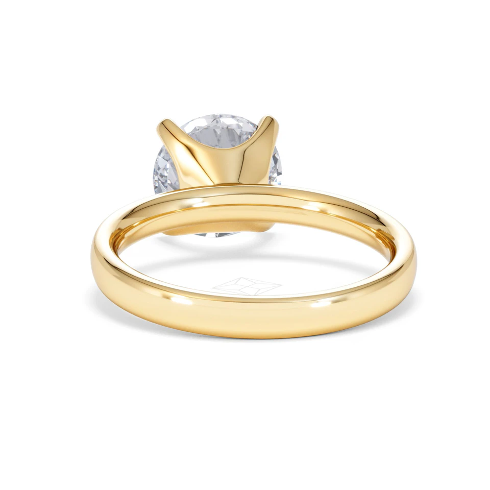 Origin 3.00ct Round Cut Lab Diamond Solitaire Engagement Ring in 18K Yellow Gold