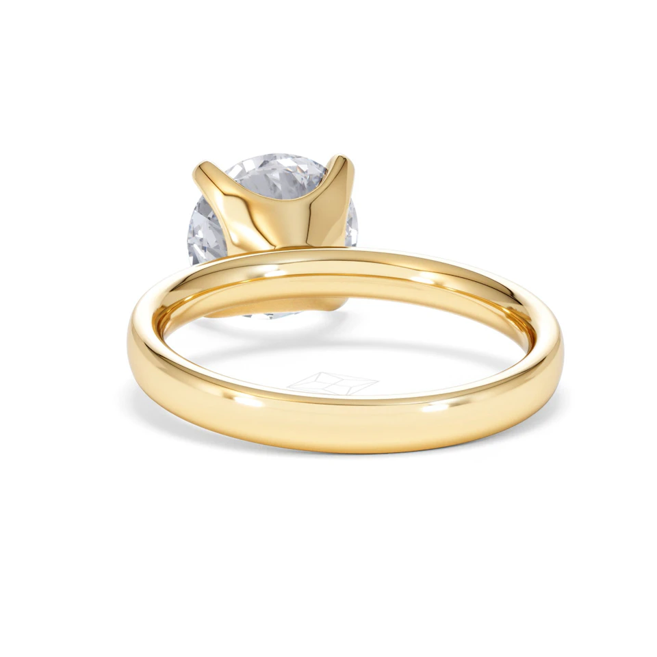 Origin 3.00ct Round Cut Lab Diamond Solitaire Engagement Ring in 18K Yellow Gold