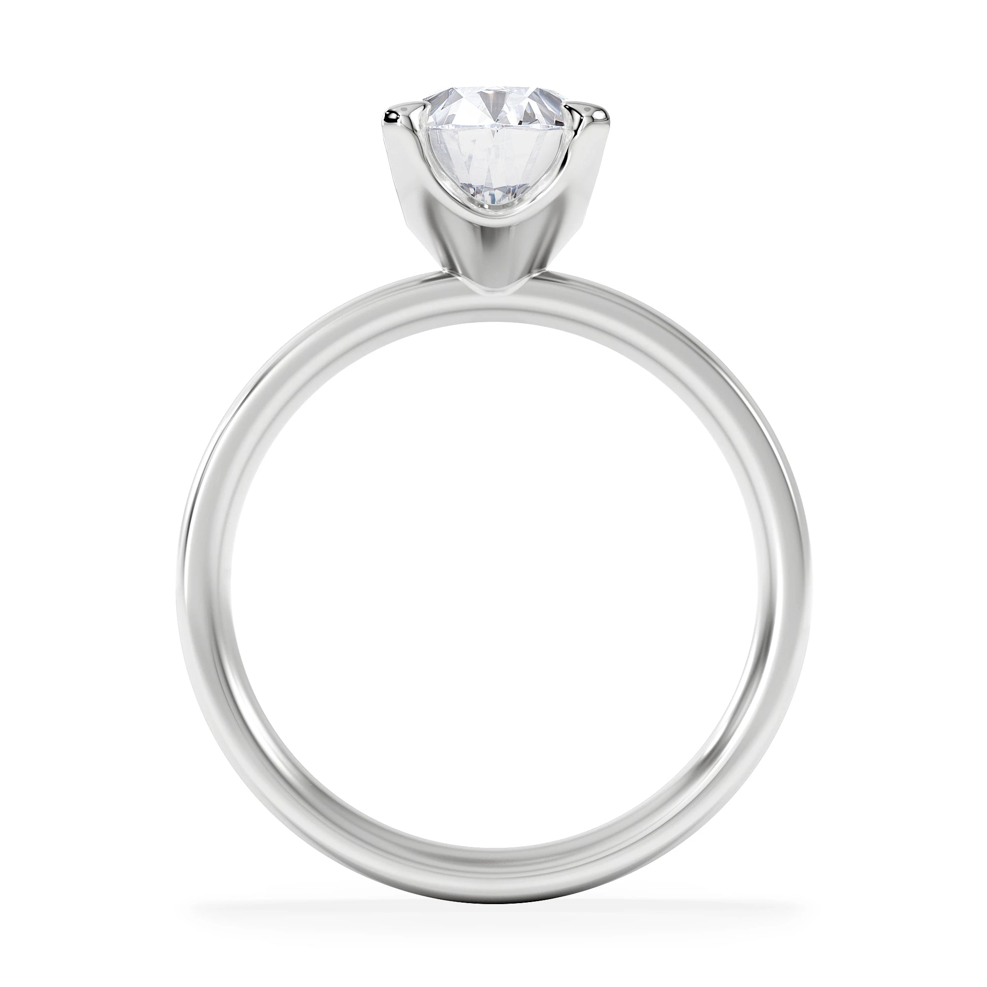 Origin 2.00ct Oval Cut Lab Diamond Solitaire Engagement Ring in Platinum