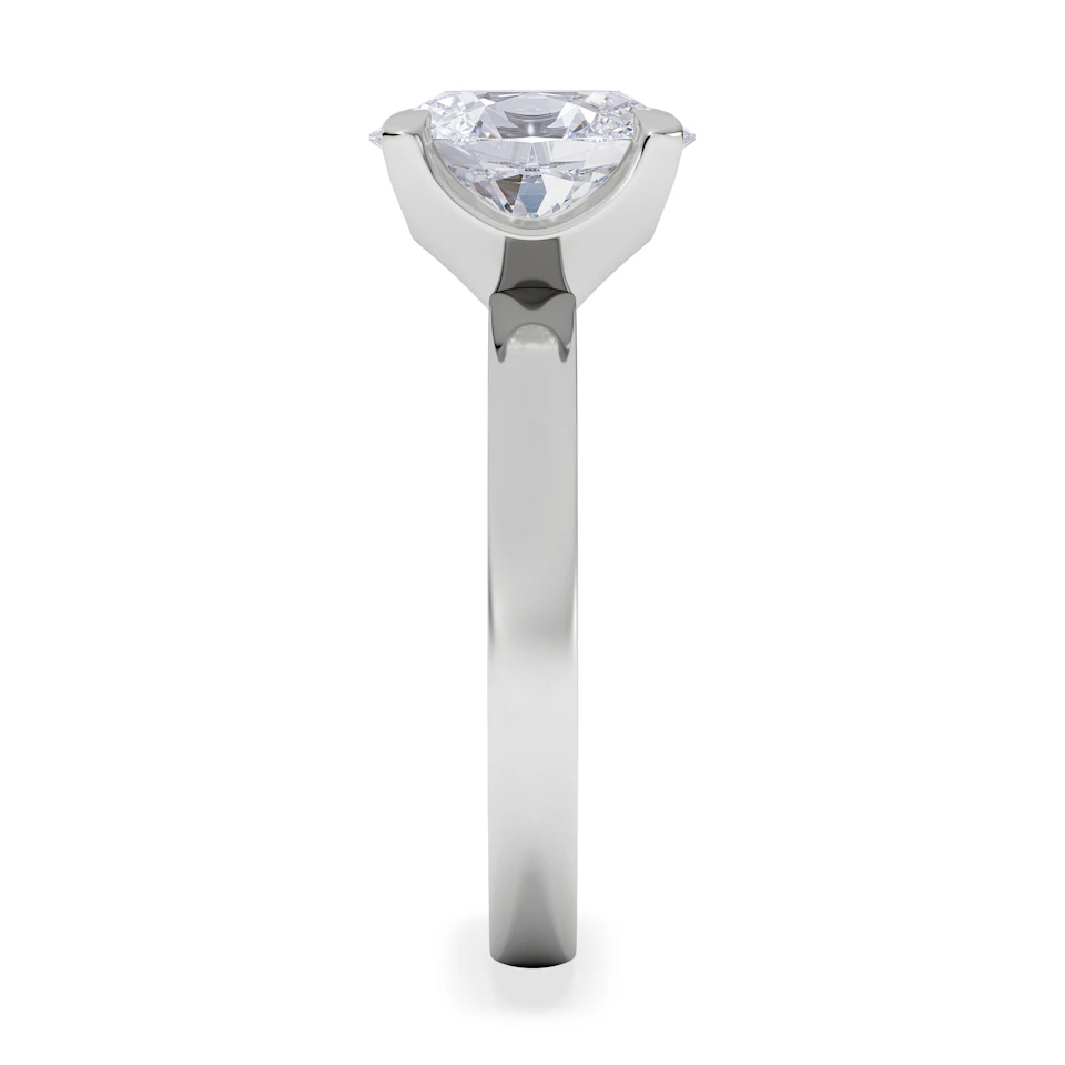 Origin 2.00ct Oval Cut Lab Diamond Solitaire Engagement Ring in 18K White Gold