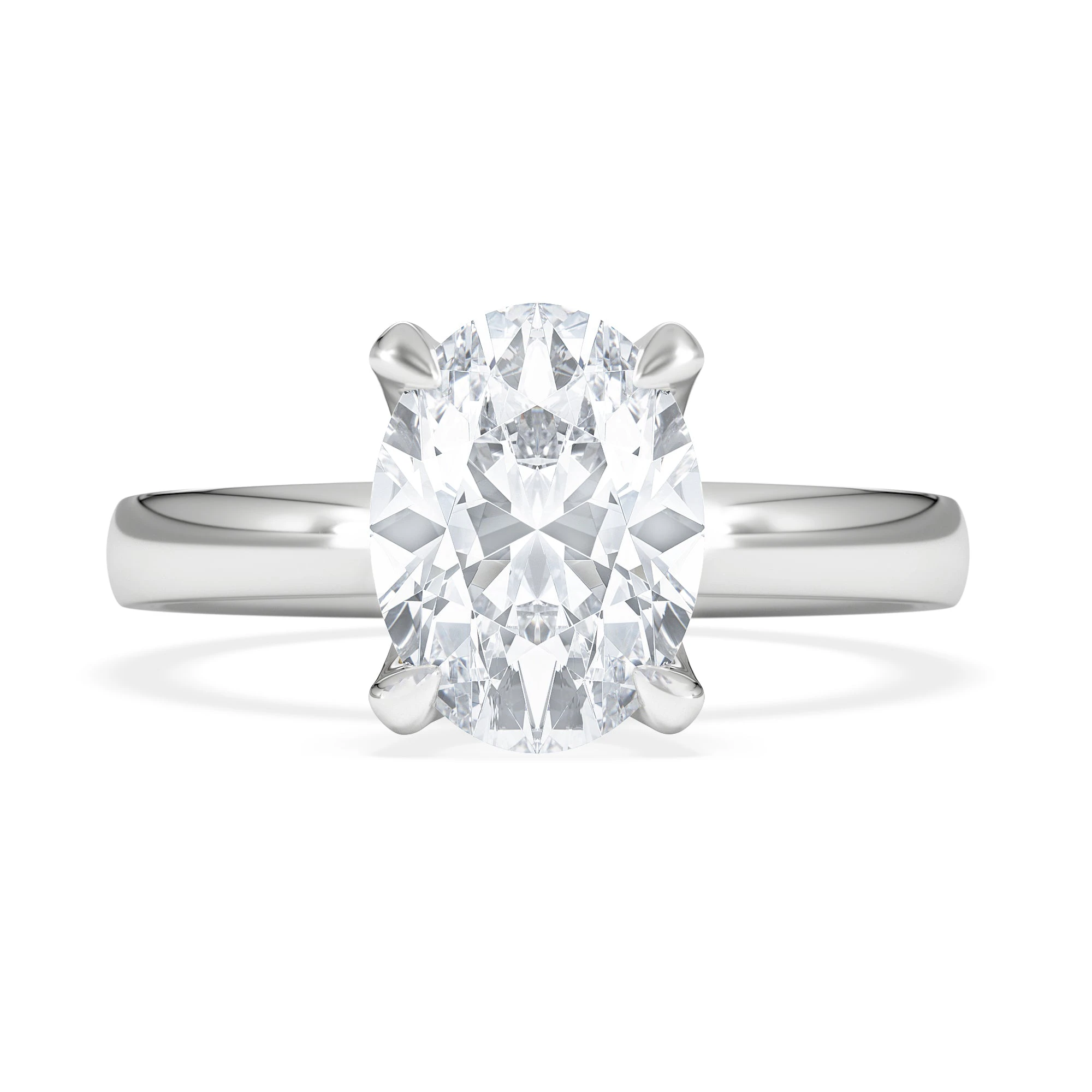 Origin 2.00ct Oval Cut Lab Diamond Solitaire Engagement Ring in Platinum