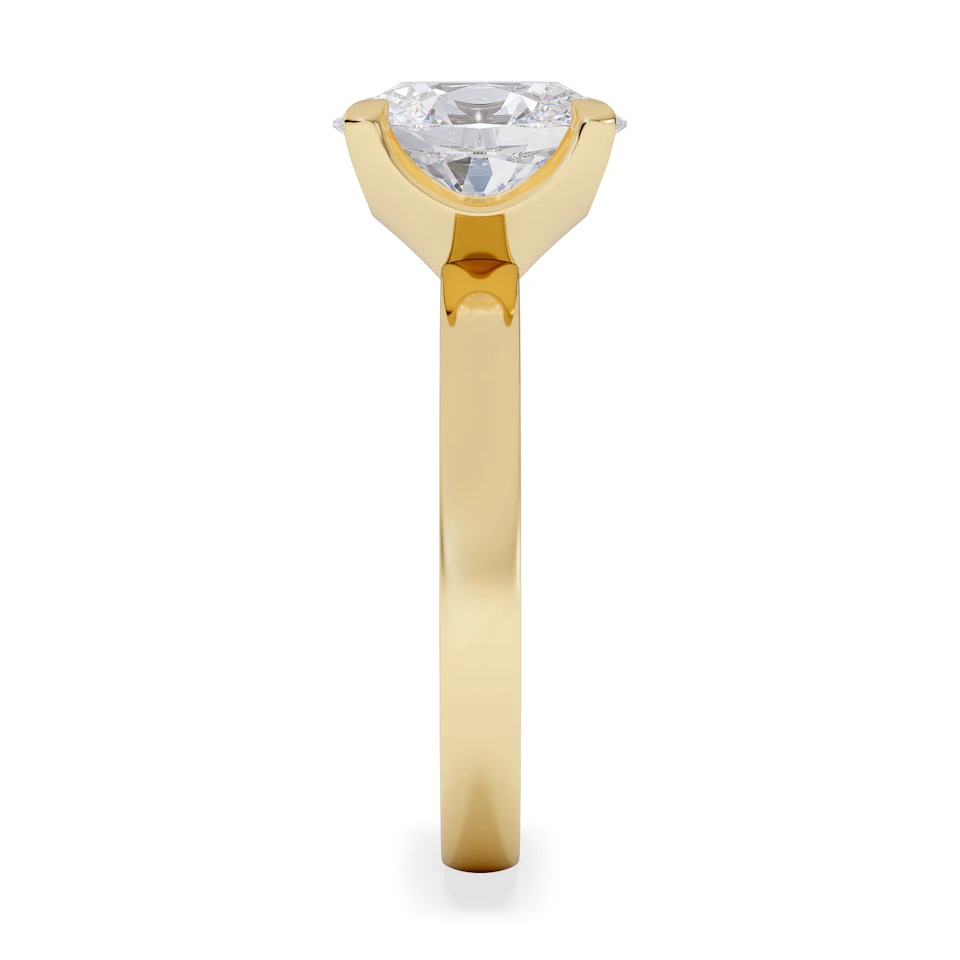 Origin 2.00ct Oval Cut Lab Diamond Solitaire Engagement Ring in 18K Yellow Gold