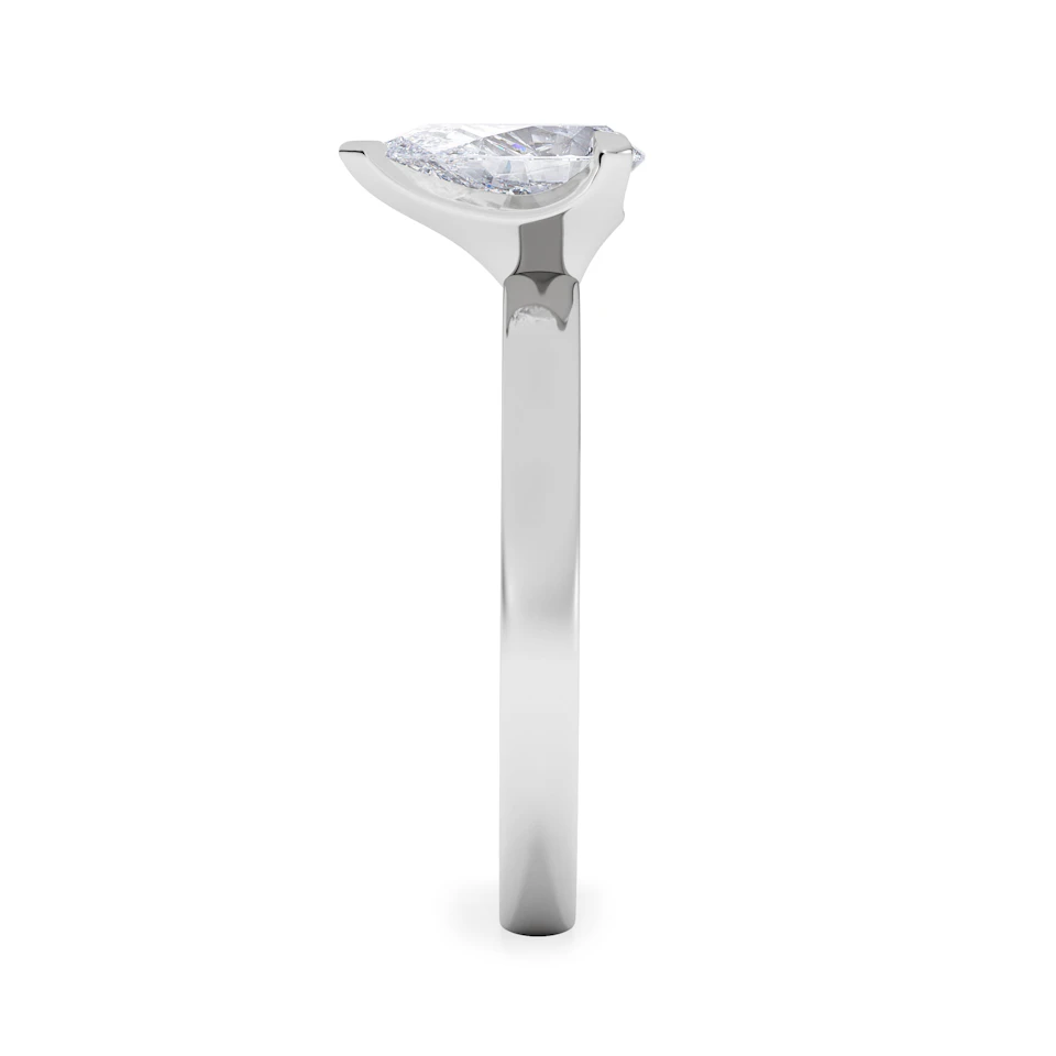 Origin 1.00ct Pear Cut Lab Diamond Solitaire Engagement Ring in Platinum