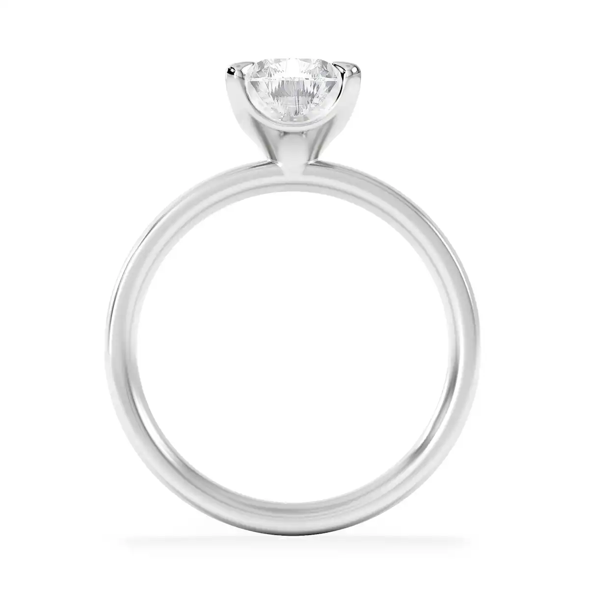 Origin 2.00ct Pear Cut Lab Diamond Solitaire Engagement Ring in 18K White Gold