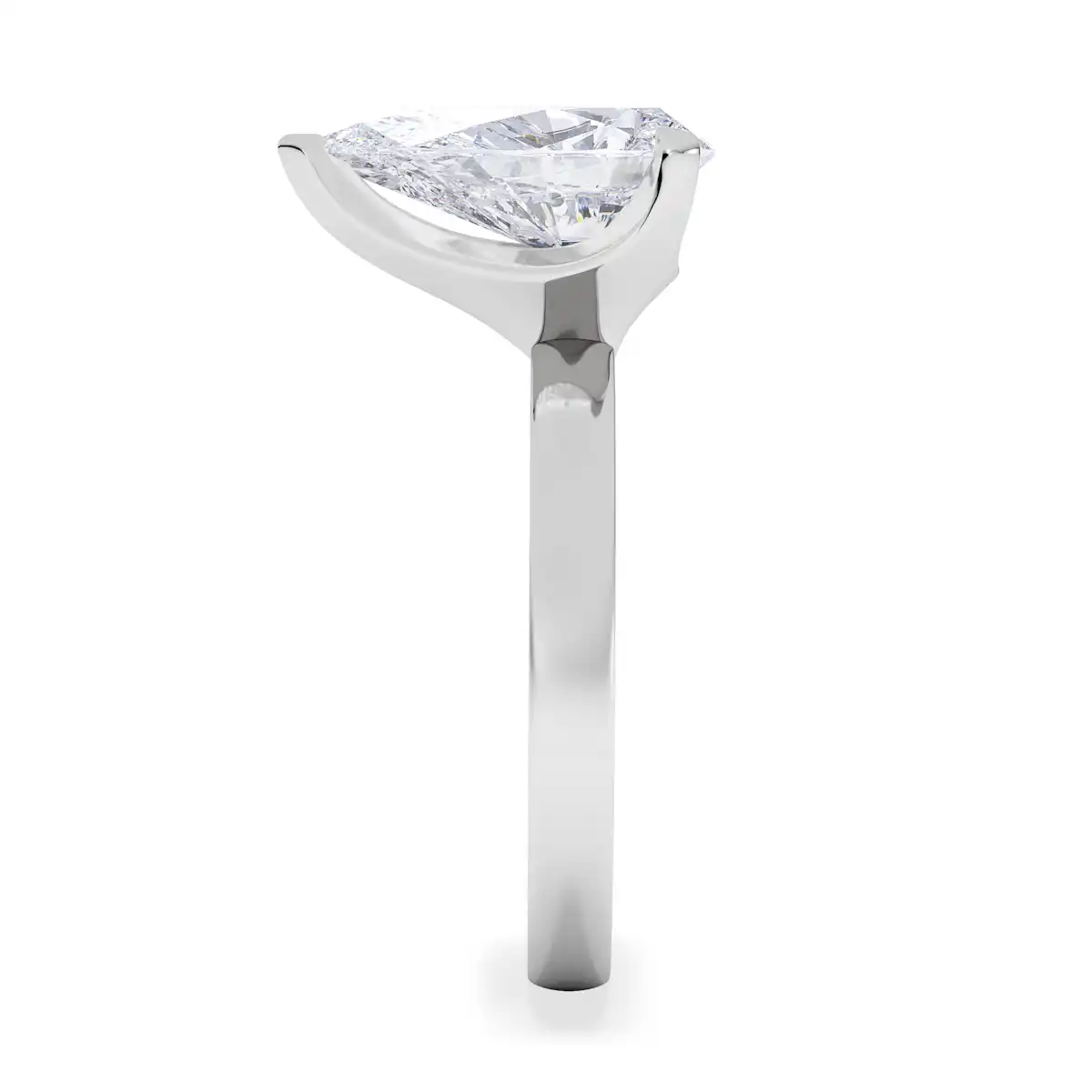 Origin 3.00ct Pear Cut Lab Diamond Solitaire Engagement Ring in Platinum