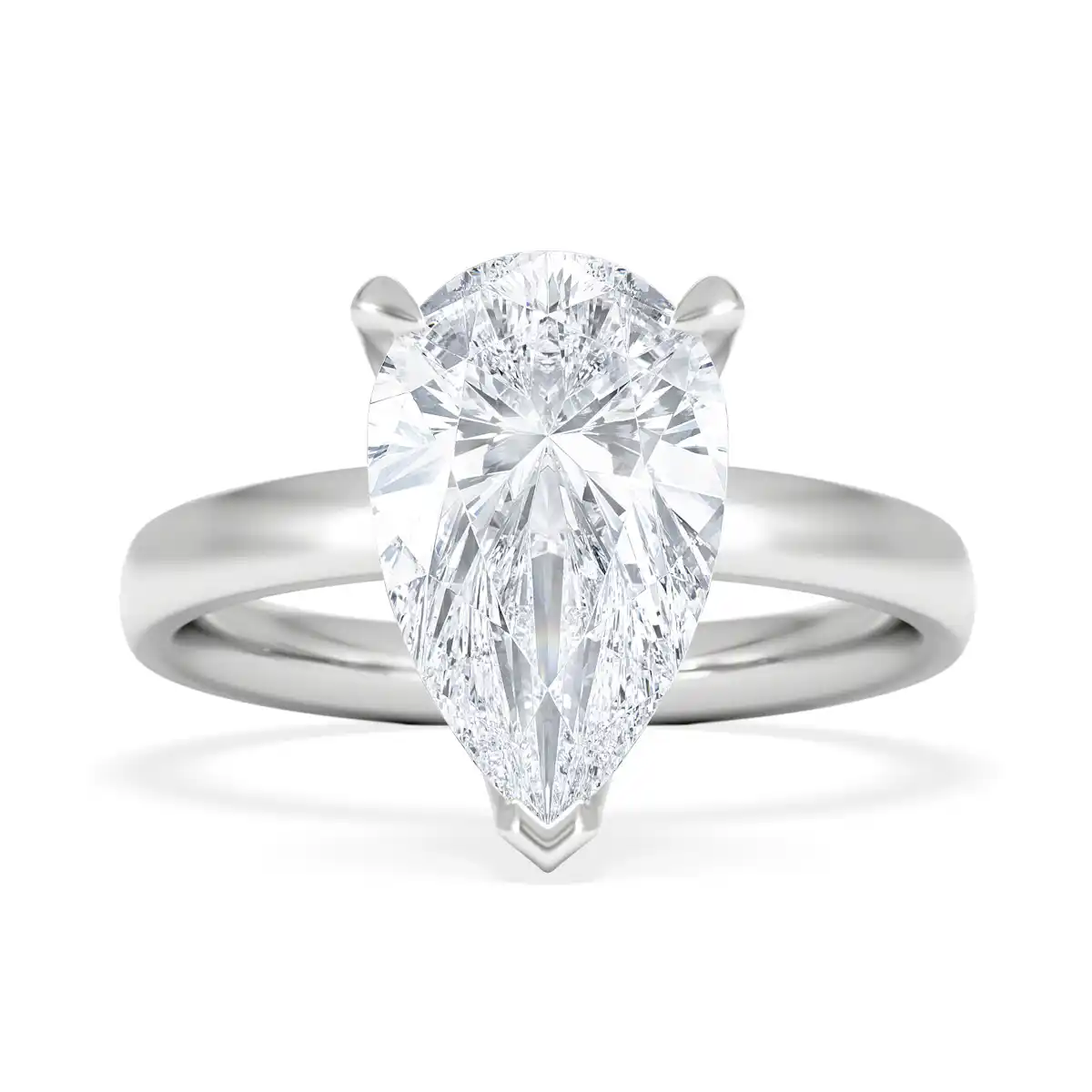 Origin 3.00ct Pear Cut Lab Diamond Solitaire Engagement Ring in Platinum