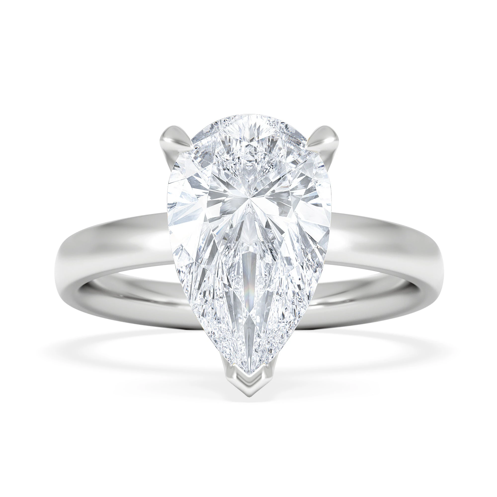 Origin 3.00ct Pear Cut Lab Diamond Solitaire Engagement Ring in Platinum