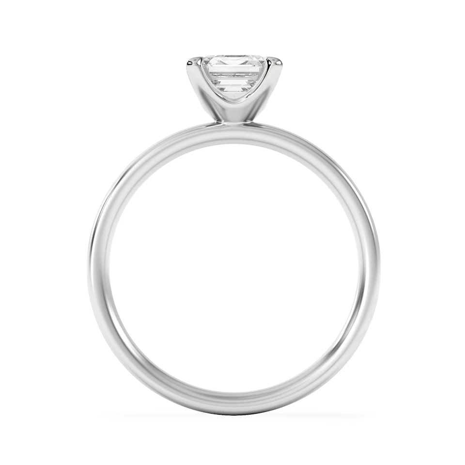 Origin 1.00ct Asscher Cut Lab Diamond Solitaire Engagement Ring in Platinum