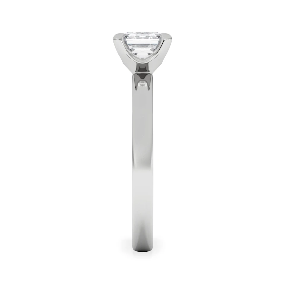 Origin 1.00ct Asscher Cut Lab Diamond Solitaire Engagement Ring in Platinum