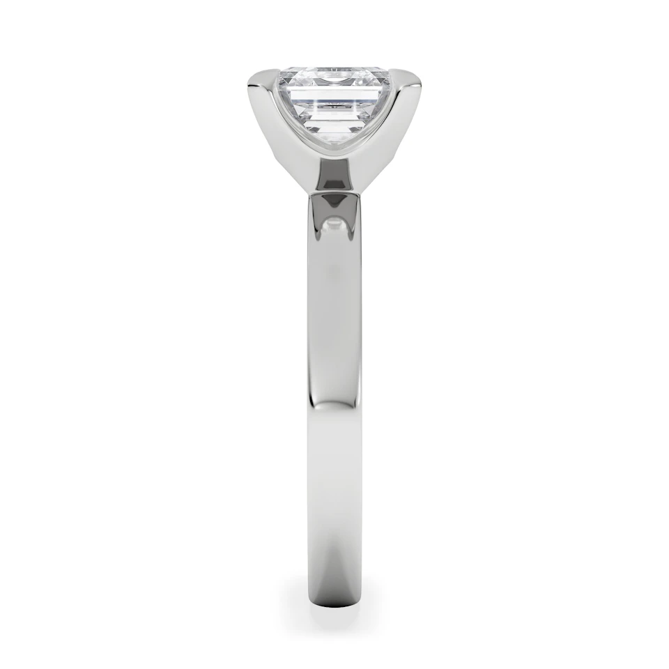 Origin 2.00ct Asscher Cut Lab Diamond Solitaire Engagement Ring in Platinum