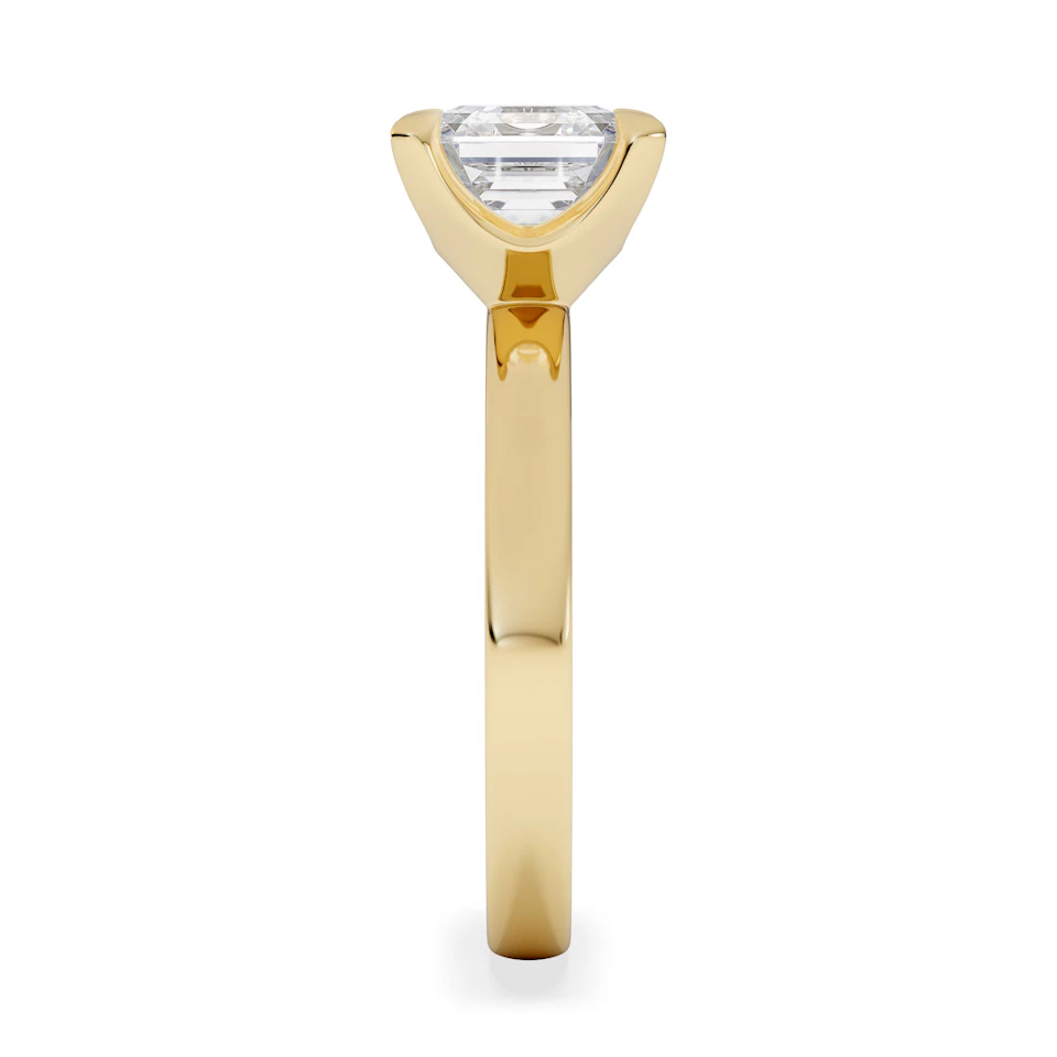 Origin 2.00ct Asscher Cut Lab Diamond Solitaire Engagement Ring in 18K Yellow Gold