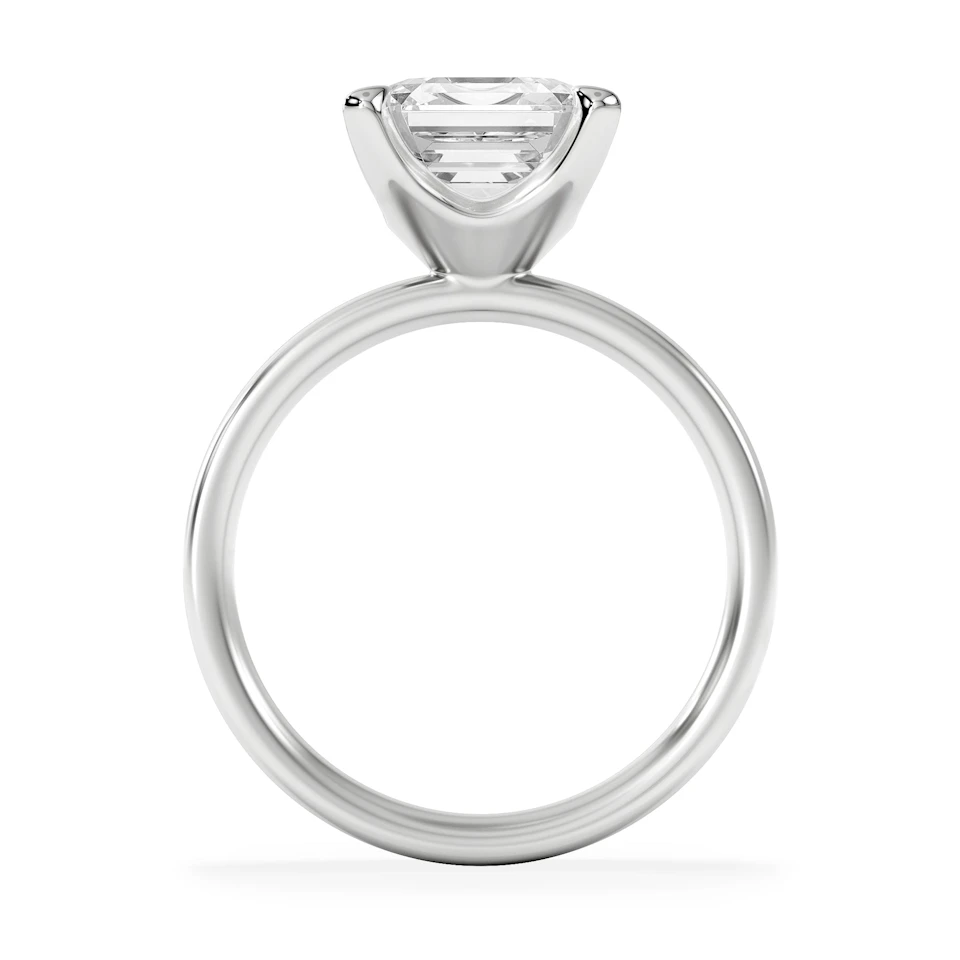 Origin 3.00ct Asscher Cut Lab Diamond Solitaire Engagement Ring in Platinum