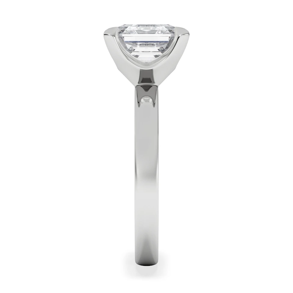 Origin 3.00ct Asscher Cut Lab Diamond Solitaire Engagement Ring in Platinum
