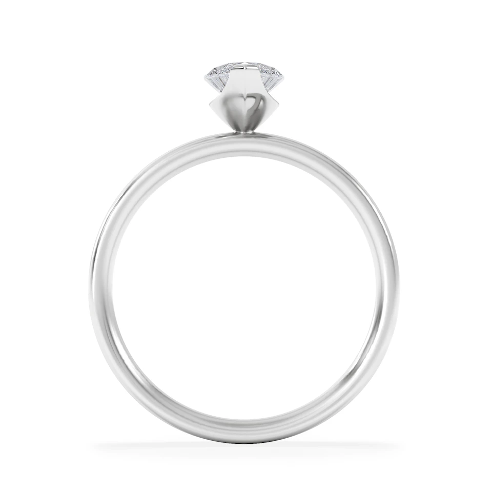 Origin 1.00ct Marquise Cut Lab Diamond Solitaire Engagement Ring in 18K White Gold