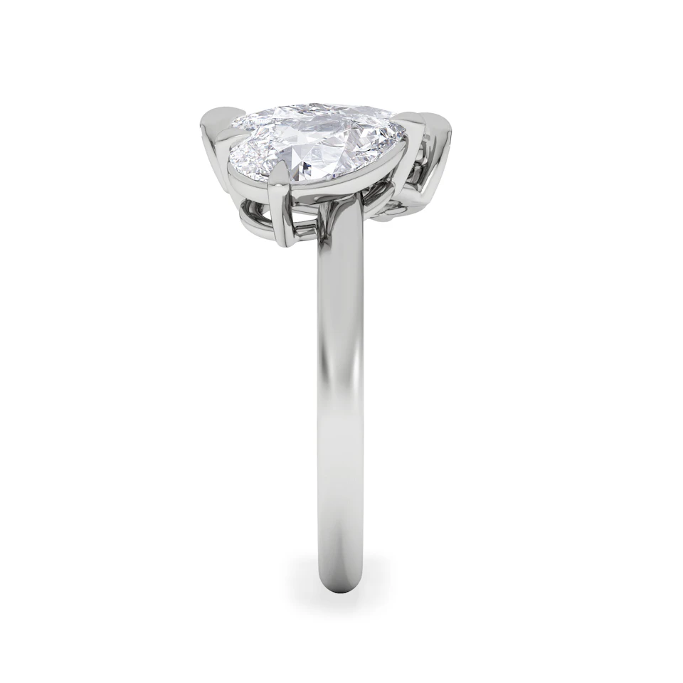 Toi Et Moi 3.00ct Pear Cut Lab Diamond Engagement Ring in Platinum
