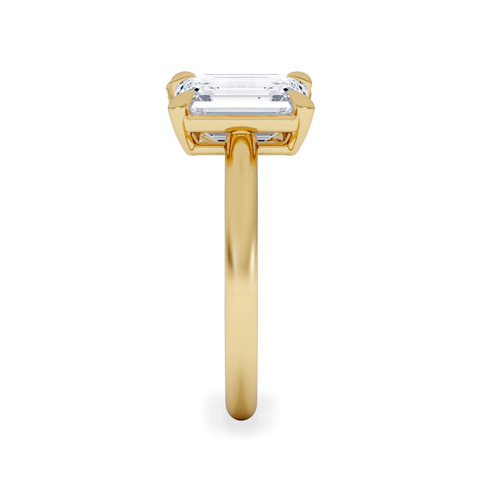 Toi Et Moi 3.00ct Emeraldand Pear Cut Lab Diamond Engagement Ring in 18K Yellow Gold