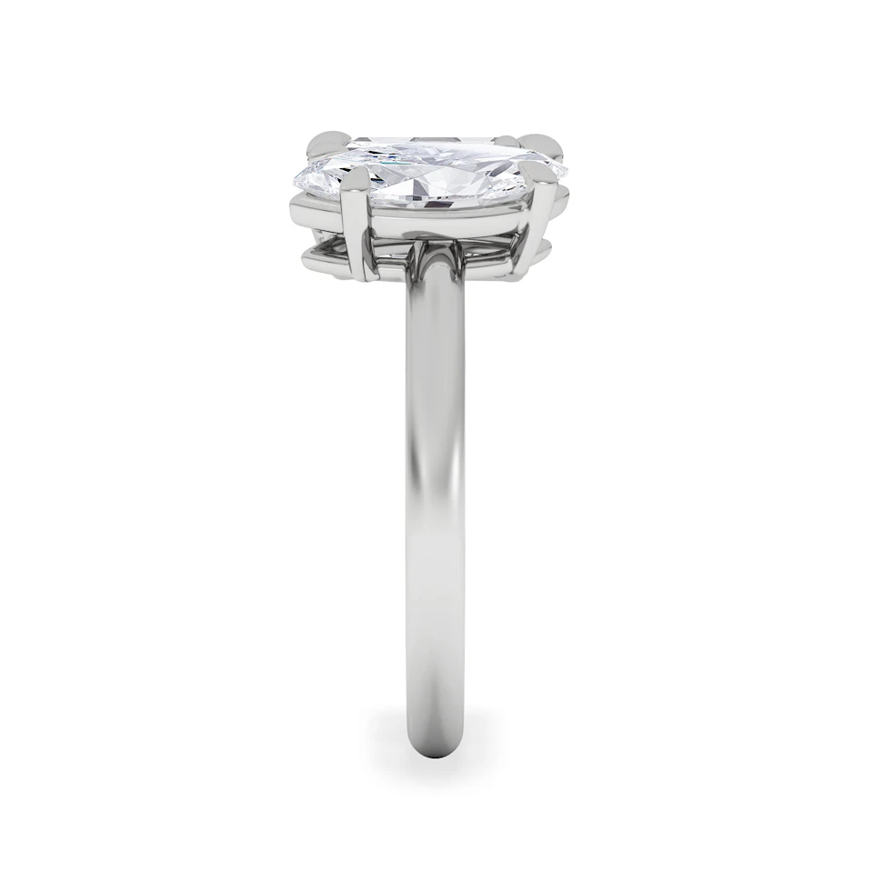 Toi Et Moi 3.00ct Marquise and Emerald Cut Lab Diamond Engagement Ring in Platinum