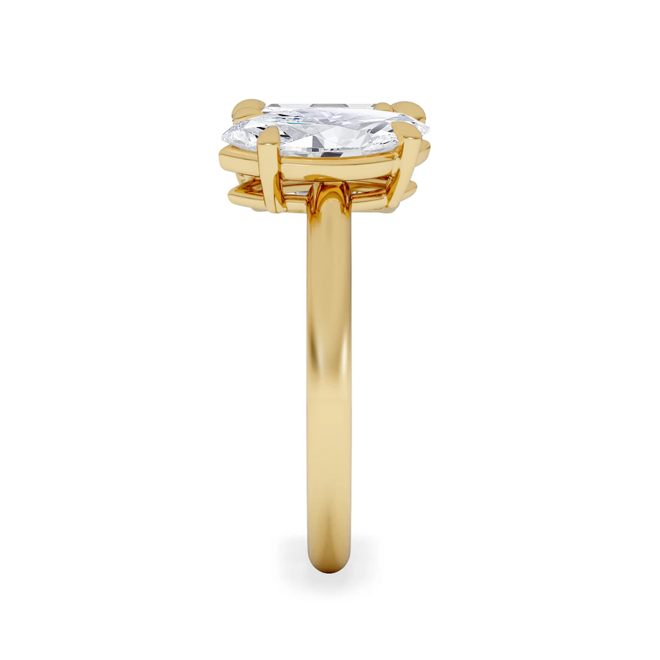 Toi Et Moi 3.00ct Marquise and Emerald Cut Lab Diamond Engagement Ring in 18K Yellow Gold