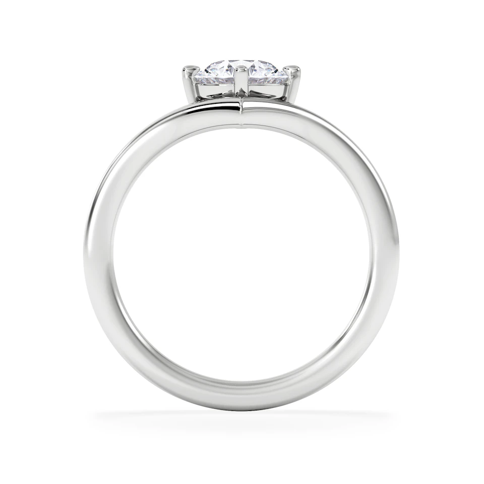 Vela 1.00ct Round Cut Lab Diamond Solitaire Engagement Ring in Platinum
